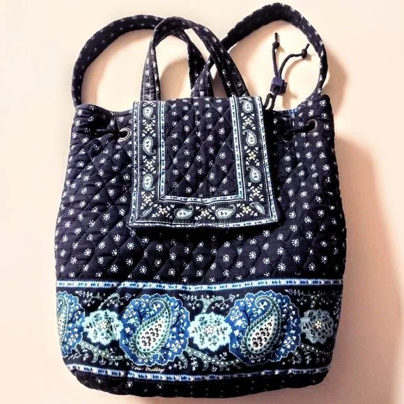 Vera Bradley | Bags | Vera Bradley Quilted Backpack Navysky  display picture 2